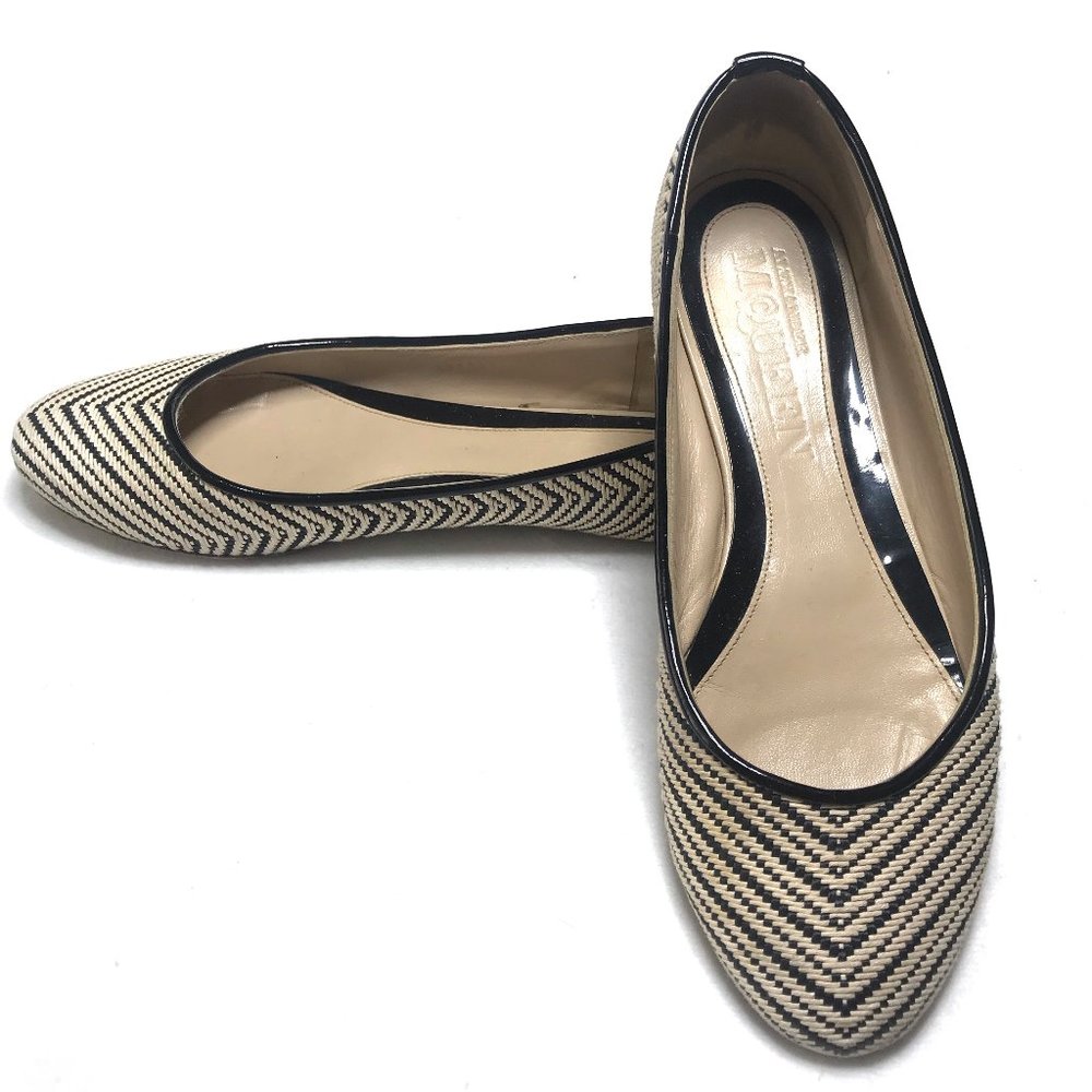 Auc Alexander McQueen Chevron Woven Flats